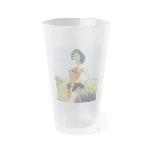 Bettie Page #64 (Vintage Female Icon) Frosted Pint Glass 16oz 16oz Frosted - Go Mug Yourself