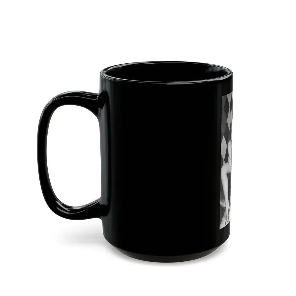 Bettie Page #654 (Vintage Female Icon) Black Coffee Mug - Go Mug Yourself