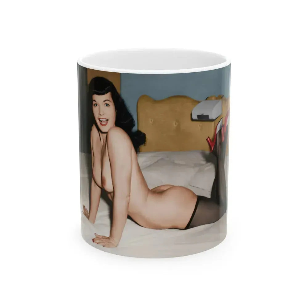 Bettie Page #66 (Vintage Female Icon) White Coffee Mug 11oz - Go Mug Yourself