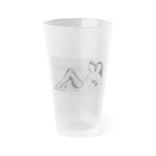 Bettie Page #661 (Vintage Female Icon) Frosted Pint Glass 16oz 16oz Frosted - Go Mug Yourself