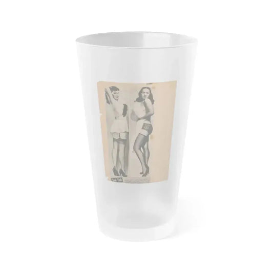 Bettie Page #70 (Vintage Female Icon) Frosted Pint Glass 16oz 16oz Frosted - Go Mug Yourself