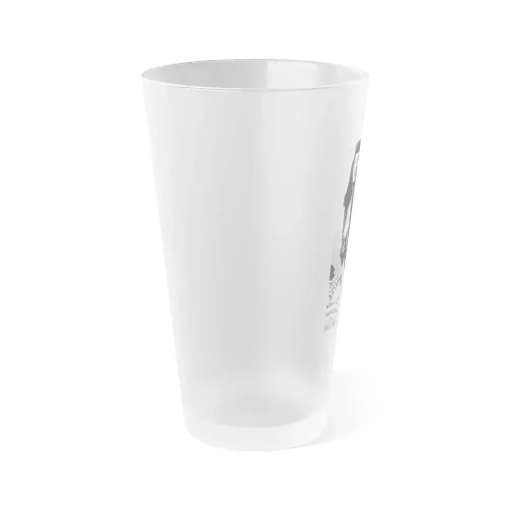 Bettie Page #744 (Vintage Female Icon) Frosted Pint Glass 16oz - Go Mug Yourself