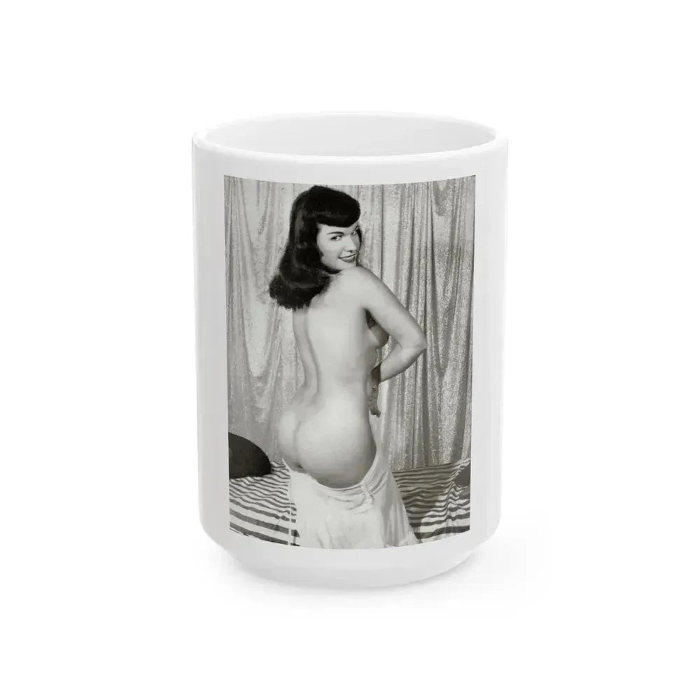 Bettie Page #754 (Vintage Female Icon) White Coffee Mug 15oz - Go Mug Yourself