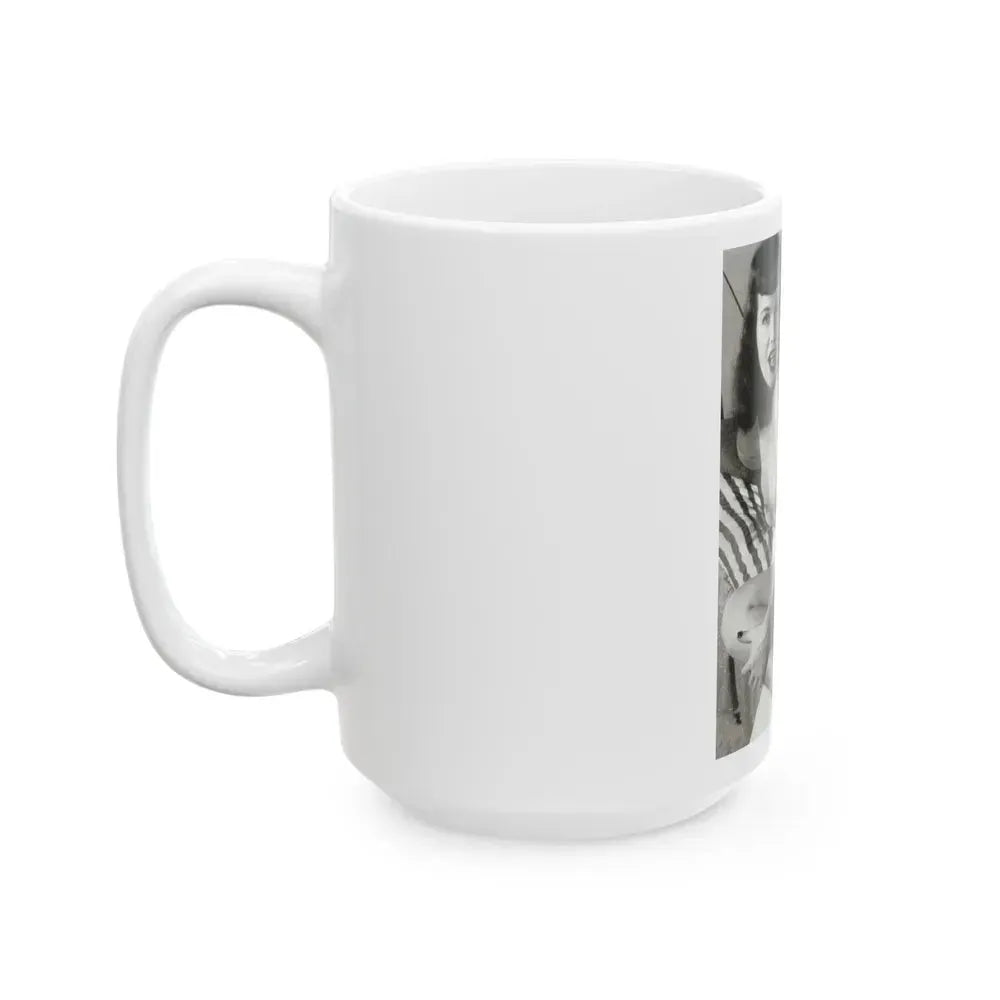 Bettie Page #756 (Vintage Female Icon) White Coffee Mug - Go Mug Yourself