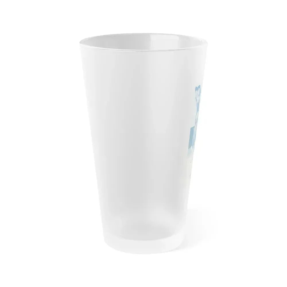 Bettie Page #763 (Vintage Female Icon) Frosted Pint Glass 16oz - Go Mug Yourself