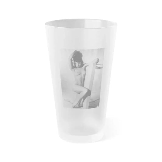 Bettie Page #800 (Vintage Female Icon) Frosted Pint Glass 16oz 16oz Frosted - Go Mug Yourself