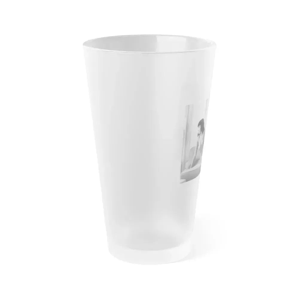 Bettie Page #802 (Vintage Female Icon) Frosted Pint Glass 16oz - Go Mug Yourself