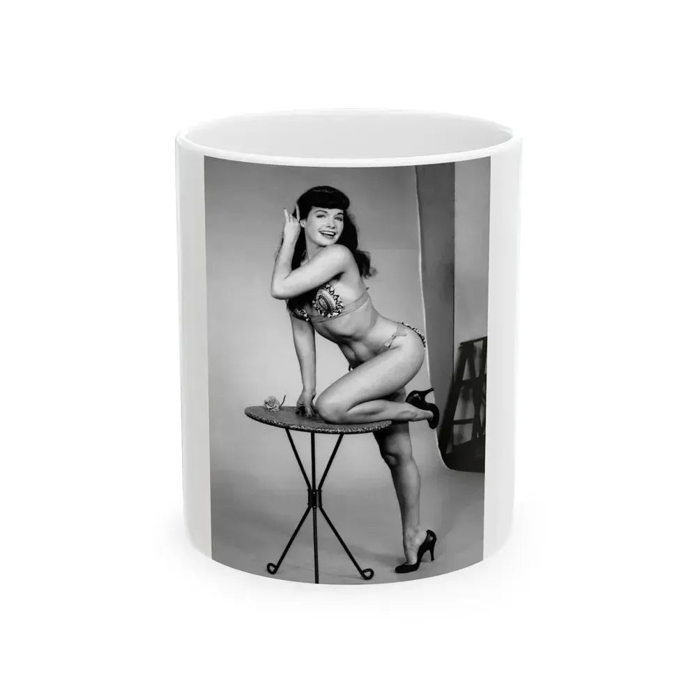 Bettie Page #84 (Vintage Female Icon) White Coffee Mug 11oz - Go Mug Yourself
