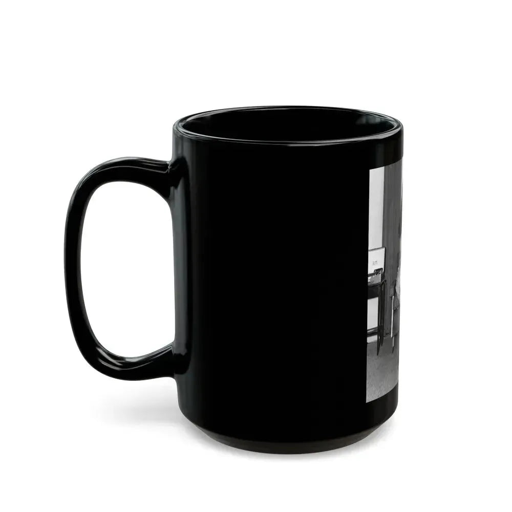Bettie Page #840 (Vintage Female Icon) Black Coffee Mug - Go Mug Yourself