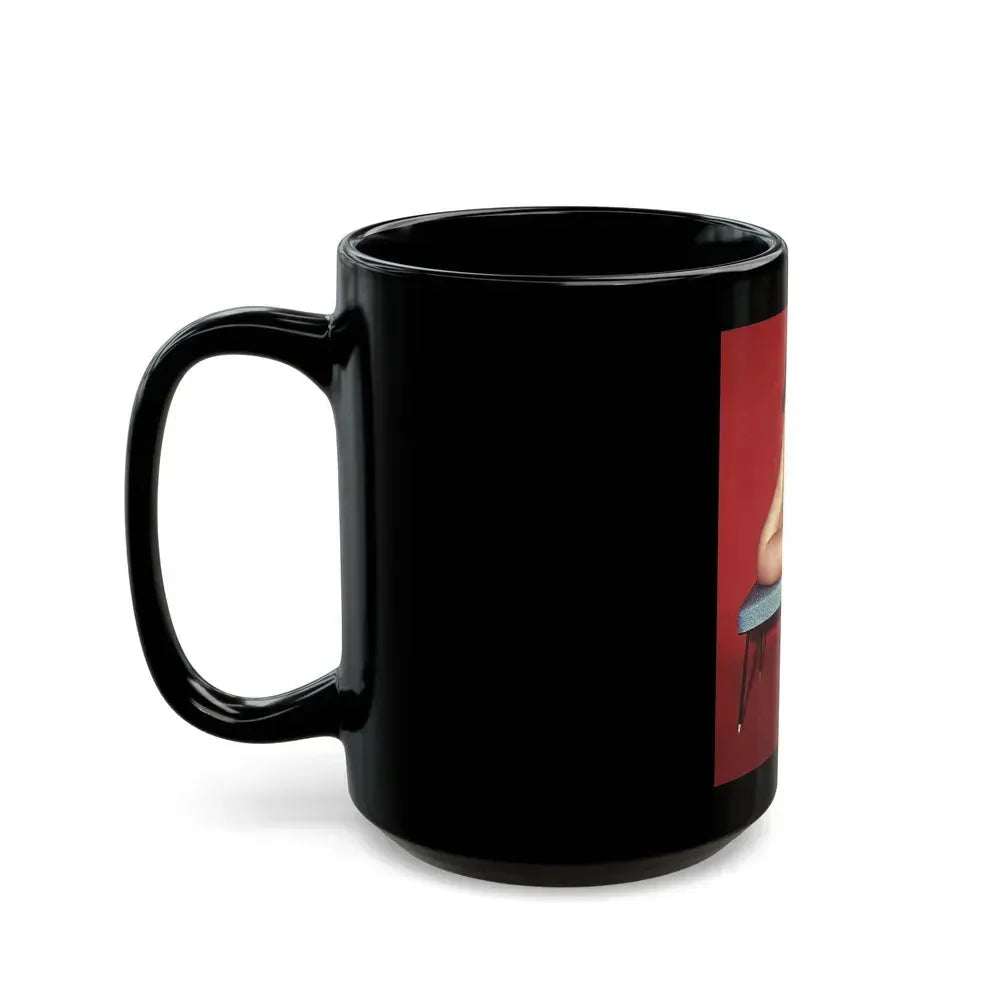 Bettie Page #844 (Vintage Female Icon) Black Coffee Mug - Go Mug Yourself