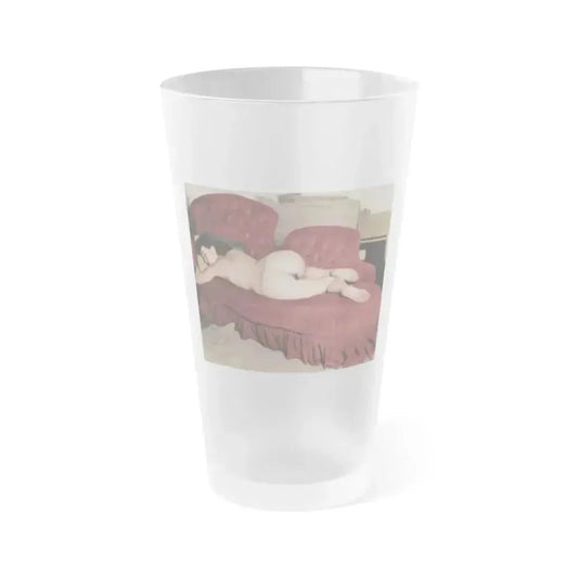 Bettie Page #891 (Vintage Female Icon) Frosted Pint Glass 16oz 16oz Frosted - Go Mug Yourself