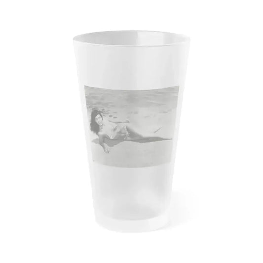 Bettie Page #945 (Vintage Female Icon) Frosted Pint Glass 16oz 16oz Frosted - Go Mug Yourself