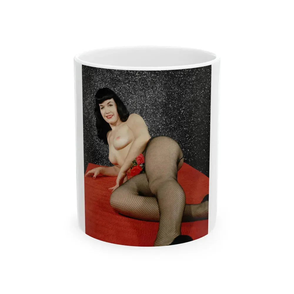 Bettie Page #95 (Vintage Female Icon) White Coffee Mug 11oz - Go Mug Yourself