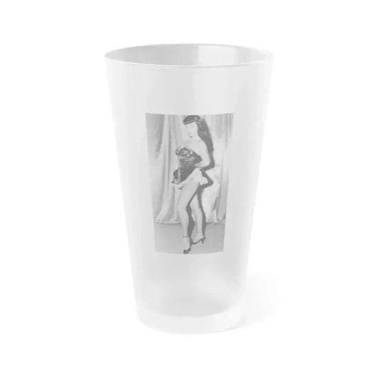 Bettie Page #996 (Vintage Female Icon) Frosted Pint Glass 16oz 16oz Frosted - Go Mug Yourself
