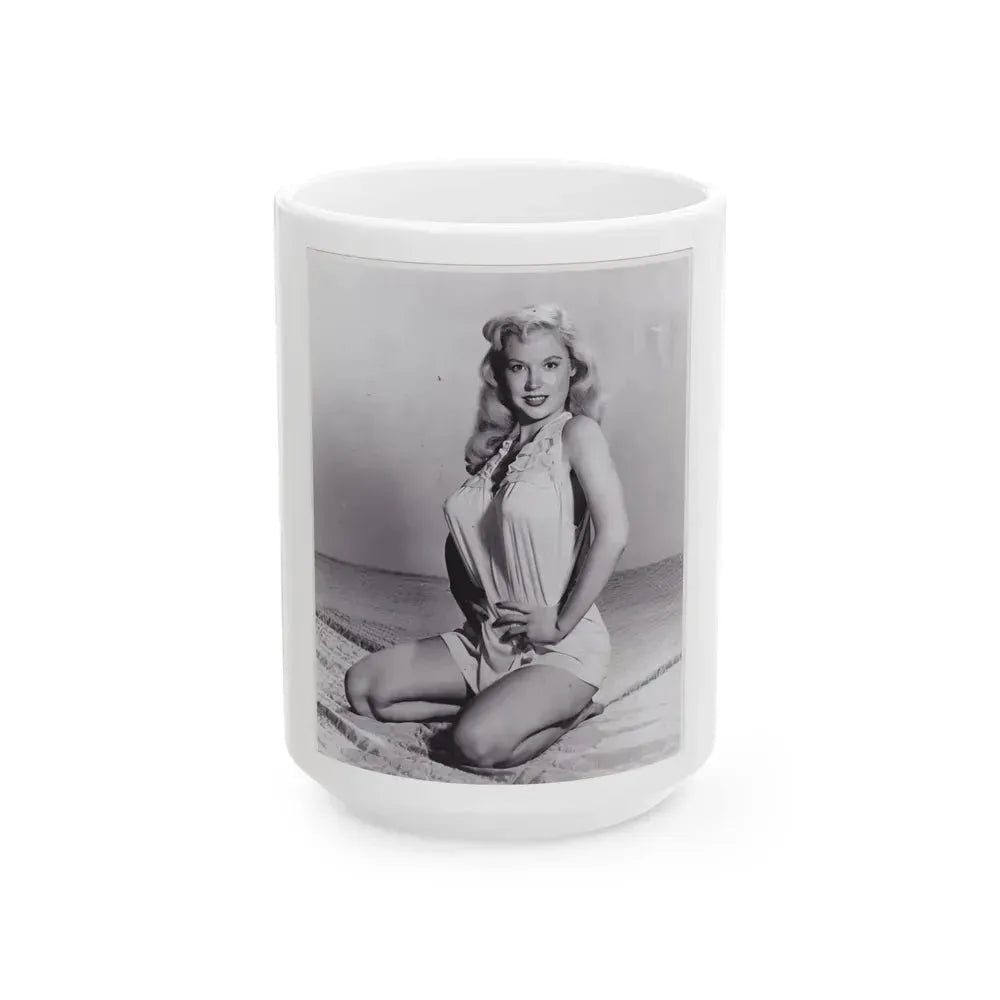 Betty Brosmer #02 (Vintage Female Icon) White Coffee Mug 15oz - Go Mug Yourself