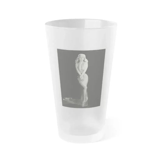 Betty Brosmer #05 (Vintage Female Icon) Frosted Pint Glass 16oz 16oz Frosted - Go Mug Yourself