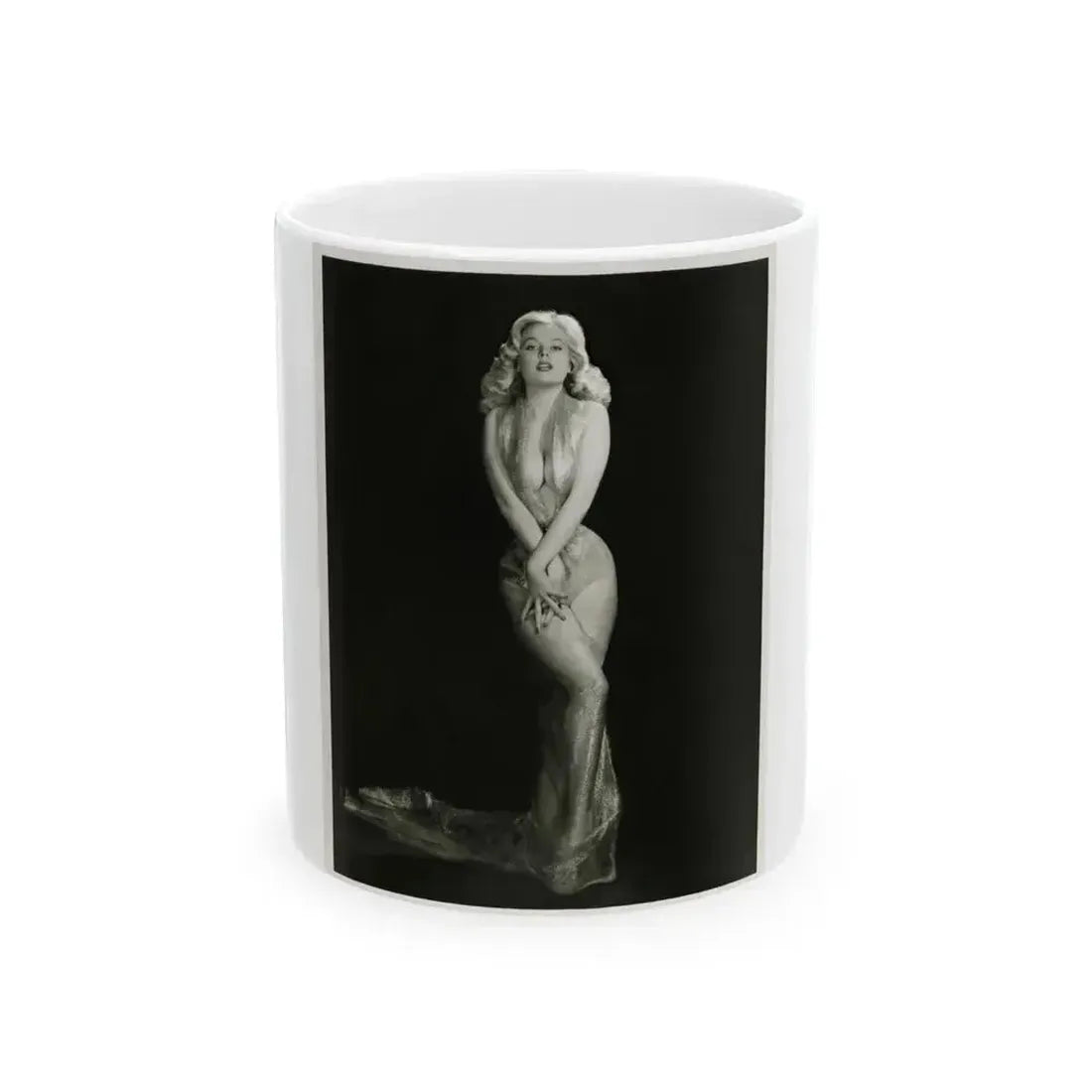 Betty Brosmer #05 (Vintage Female Icon) White Coffee Mug 11oz - Go Mug Yourself