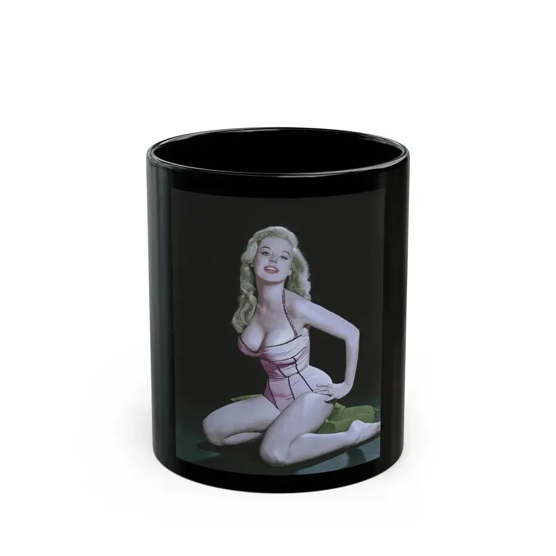 Betty Brosmer #122 (Vintage Female Icon) Black Coffee Mug 11oz - Go Mug Yourself
