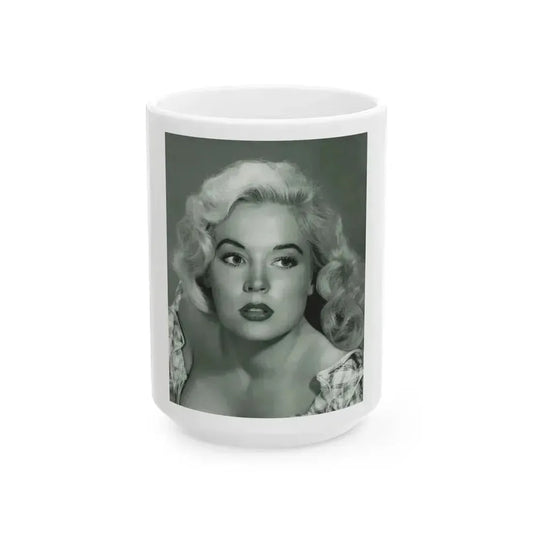 Betty Brosmer #125 (Vintage Female Icon) White Coffee Mug 15oz - Go Mug Yourself