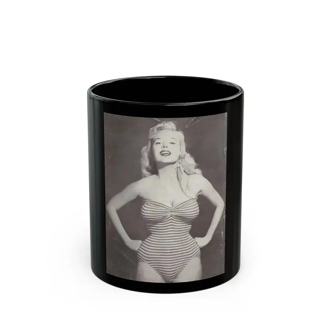 Betty Brosmer #140 (Vintage Female Icon) Black Coffee Mug 11oz - Go Mug Yourself