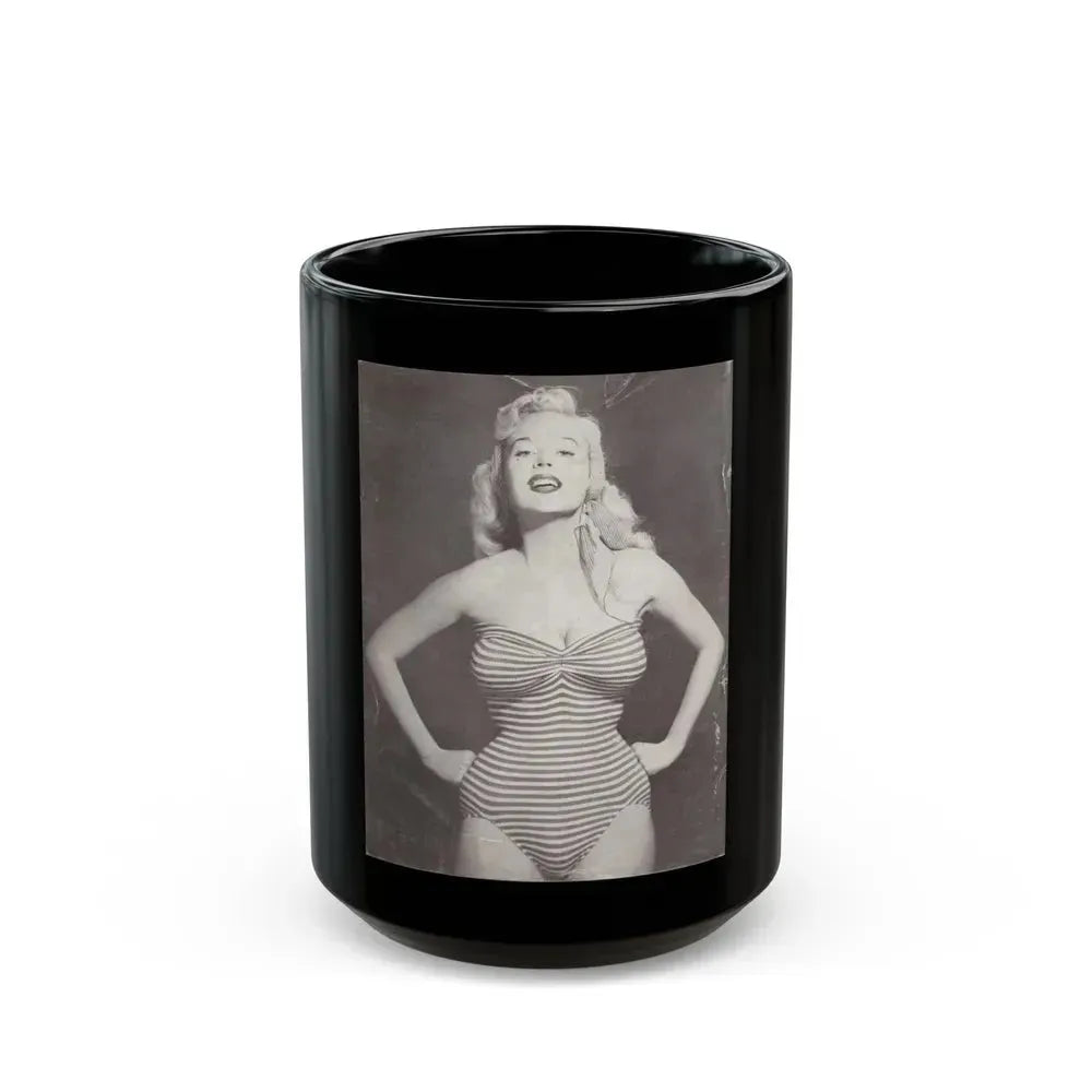 Betty Brosmer #140 (Vintage Female Icon) Black Coffee Mug 15oz - Go Mug Yourself