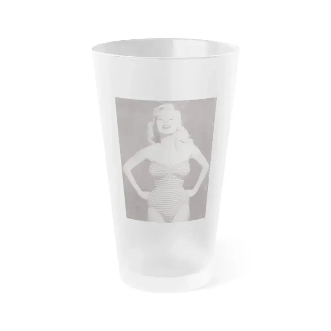 Betty Brosmer #140 (Vintage Female Icon) Frosted Pint Glass 16oz 16oz Frosted - Go Mug Yourself