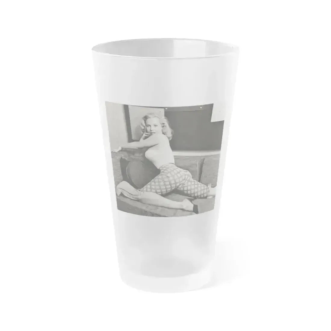 Betty Brosmer #145 (Vintage Female Icon) Frosted Pint Glass 16oz 16oz Frosted - Go Mug Yourself