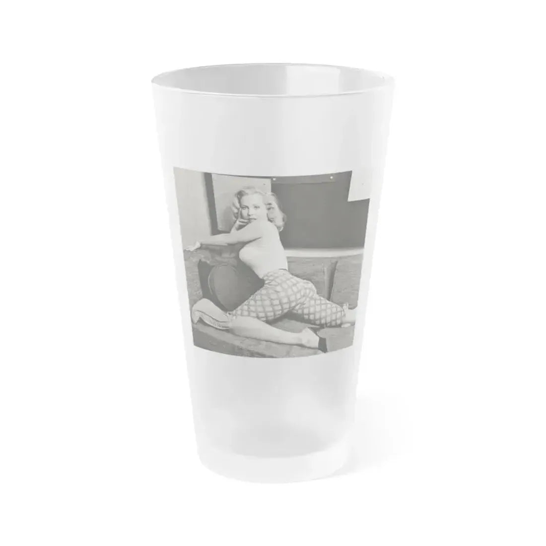 Betty Brosmer #145 (Vintage Female Icon) Frosted Pint Glass 16oz 16oz Frosted - Go Mug Yourself