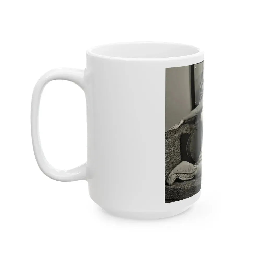 Betty Brosmer #145 (Vintage Female Icon) White Coffee Mug - Go Mug Yourself