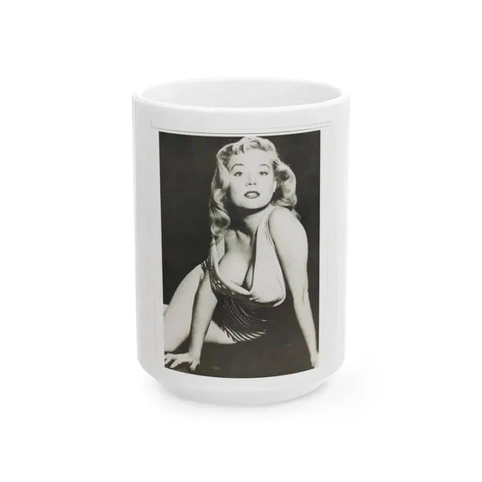 Betty Brosmer #155 (Vintage Female Icon) White Coffee Mug 15oz - Go Mug Yourself