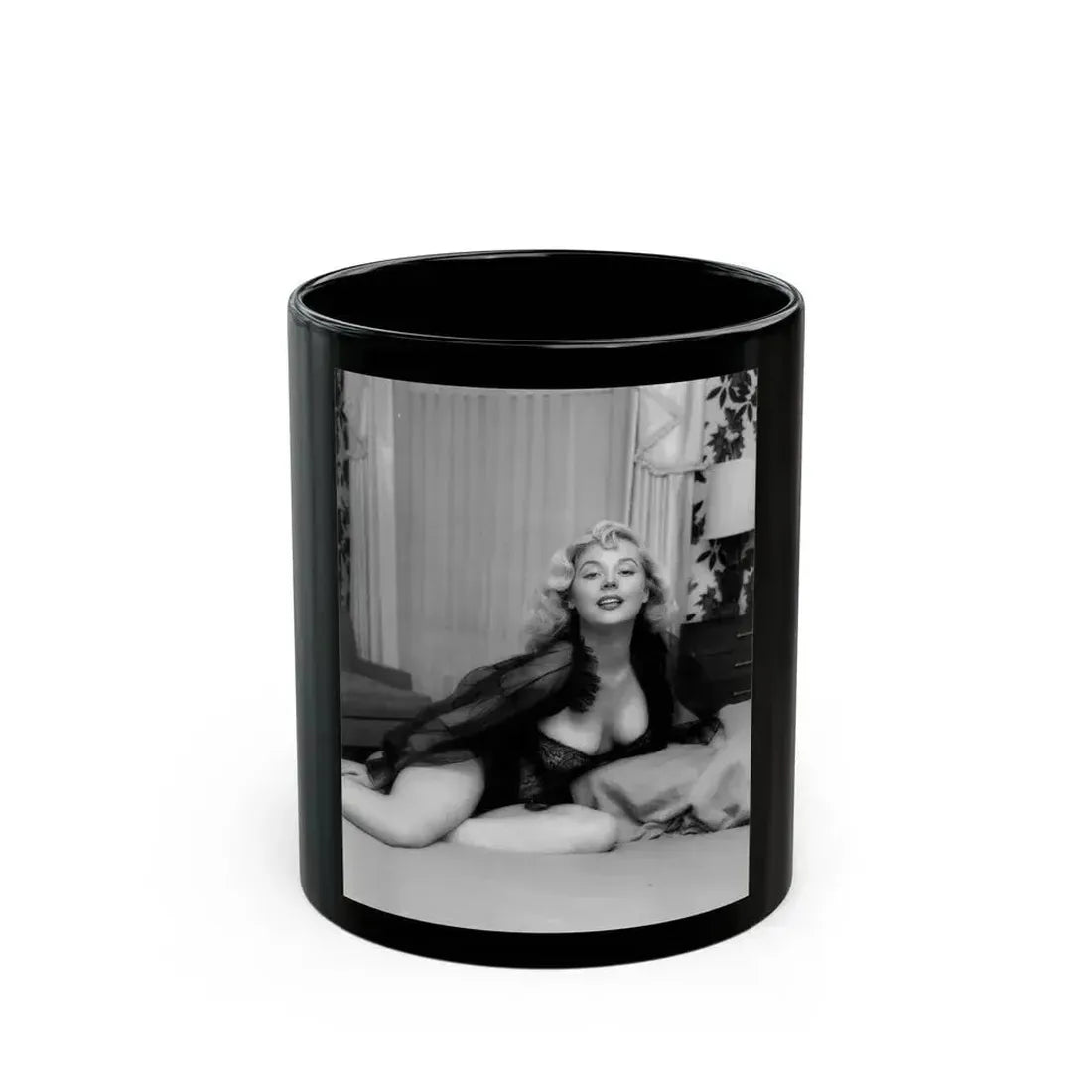 Betty Brosmer #161 (Vintage Female Icon) Black Coffee Mug 11oz - Go Mug Yourself