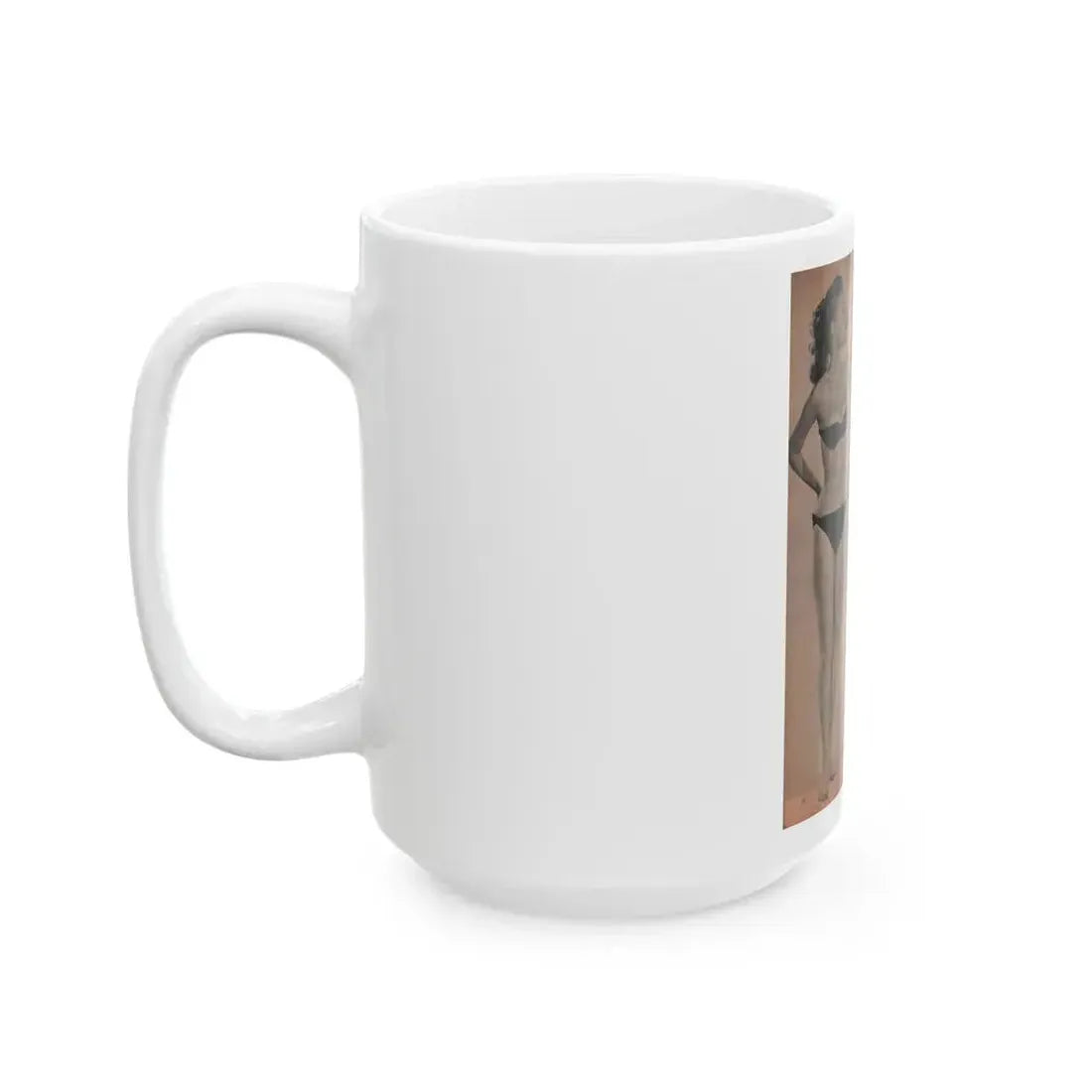 Betty Brosmer #164 - Cover Girls Models Jan. '53 - 2 B&W Photos (Vintage Female Icon) White Coffee Mug - Go Mug Yourself