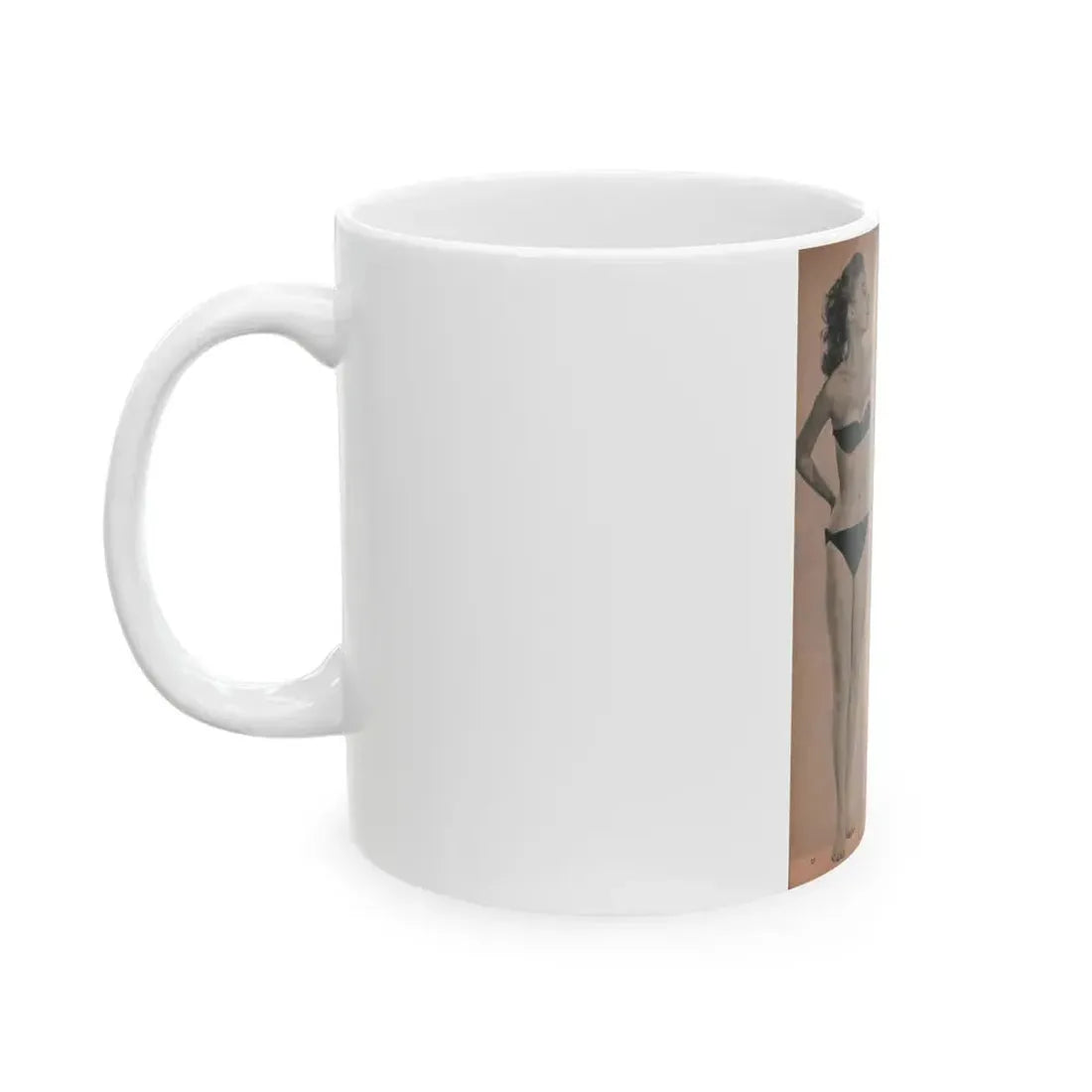 Betty Brosmer #164 - Cover Girls Models Jan. '53 - 2 B&W Photos (Vintage Female Icon) White Coffee Mug - Go Mug Yourself