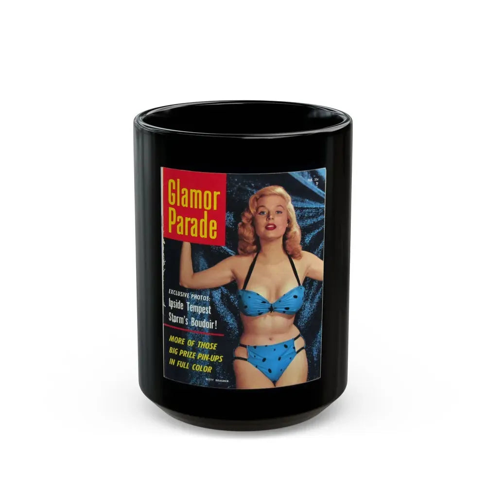 Betty Brosmer #172 - Mag. Cover (Vintage Female Icon) Black Coffee Mug 15oz - Go Mug Yourself