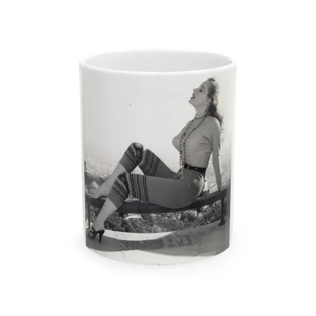 Betty Brosmer #173 (Vintage Female Icon) White Coffee Mug 11oz - Go Mug Yourself