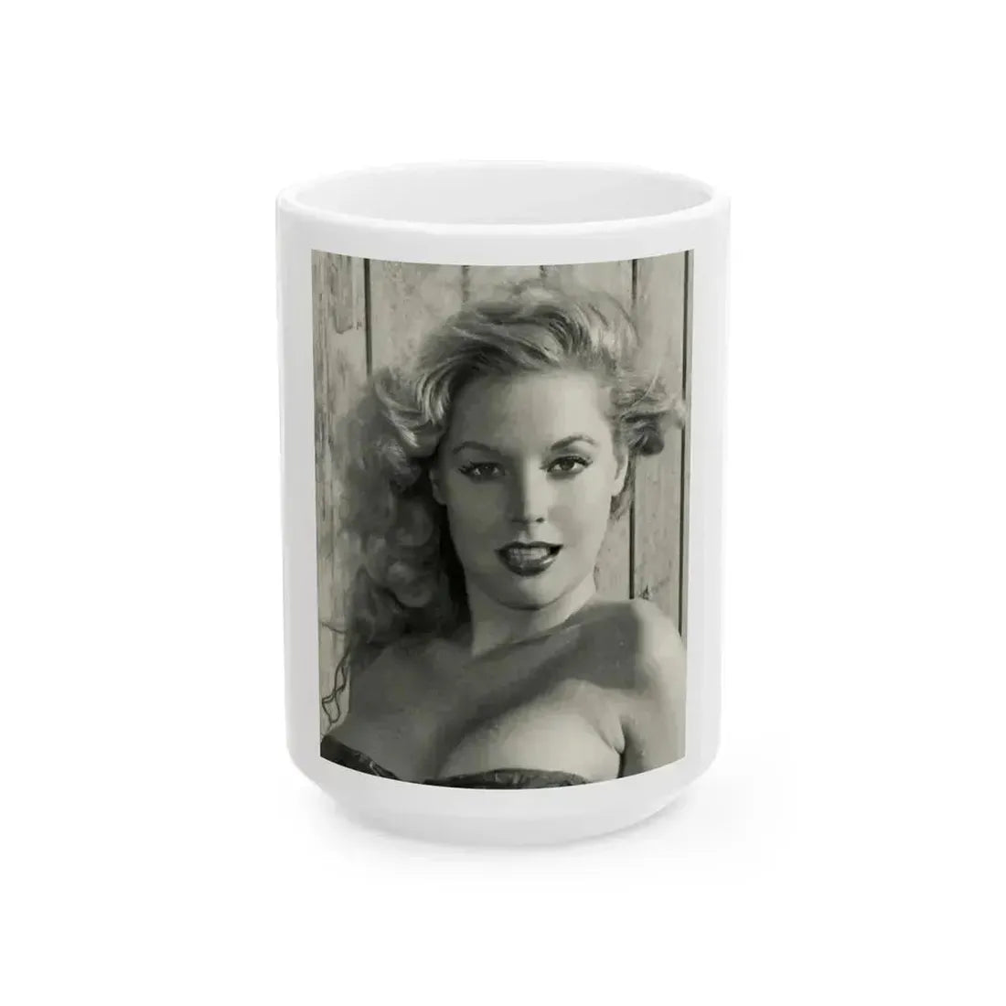 Betty Brosmer #179 (Vintage Female Icon) White Coffee Mug 15oz - Go Mug Yourself