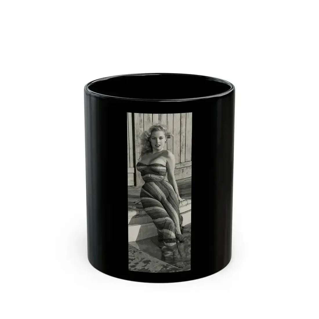 Betty Brosmer #180 (Vintage Female Icon) Black Coffee Mug 11oz - Go Mug Yourself