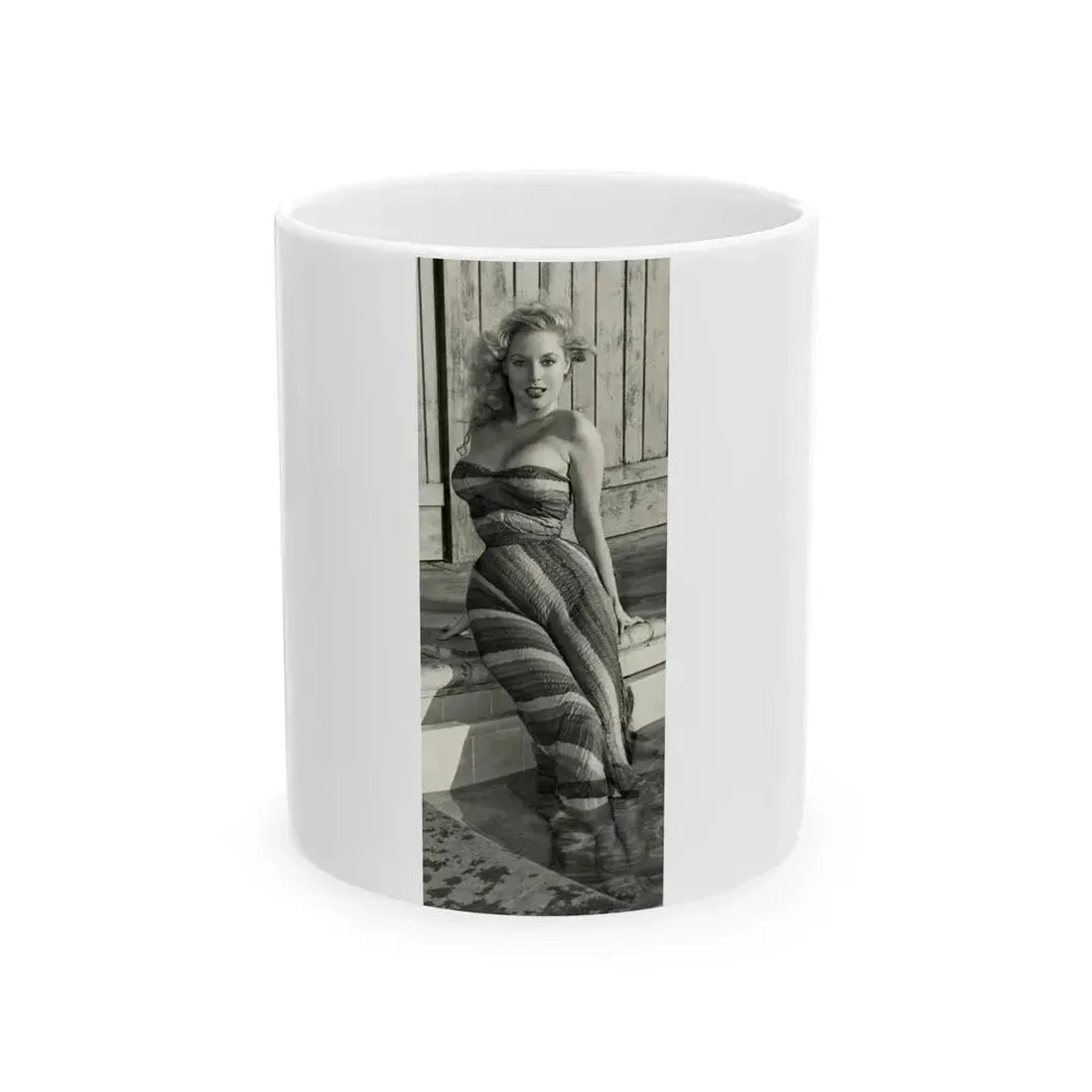 Betty Brosmer #180 (Vintage Female Icon) White Coffee Mug 11oz - Go Mug Yourself