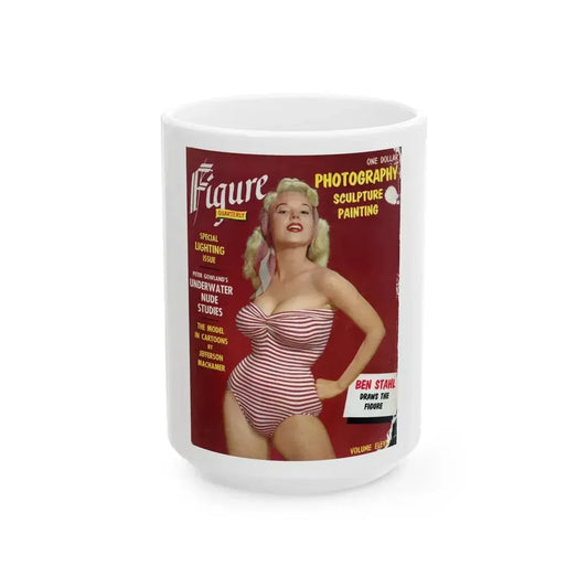 Betty Brosmer #183 - Mag. Cover (Vintage Female Icon) White Coffee Mug 15oz - Go Mug Yourself