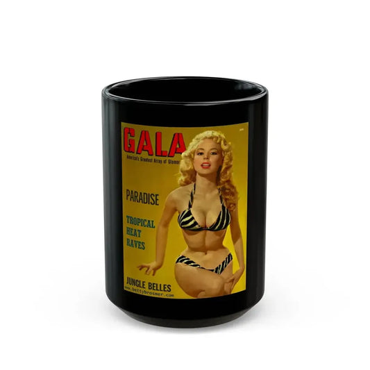 Betty Brosmer #199 - Mag. Cover (Vintage Female Icon) Black Coffee Mug 15oz - Go Mug Yourself