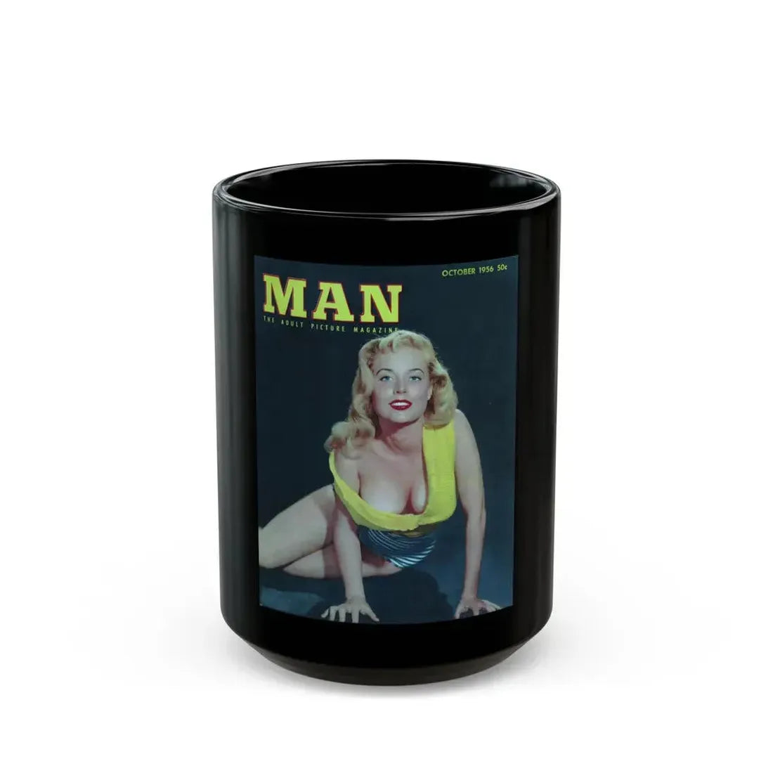 Betty Brosmer #209 - Mag. Cover (Vintage Female Icon) Black Coffee Mug 15oz - Go Mug Yourself