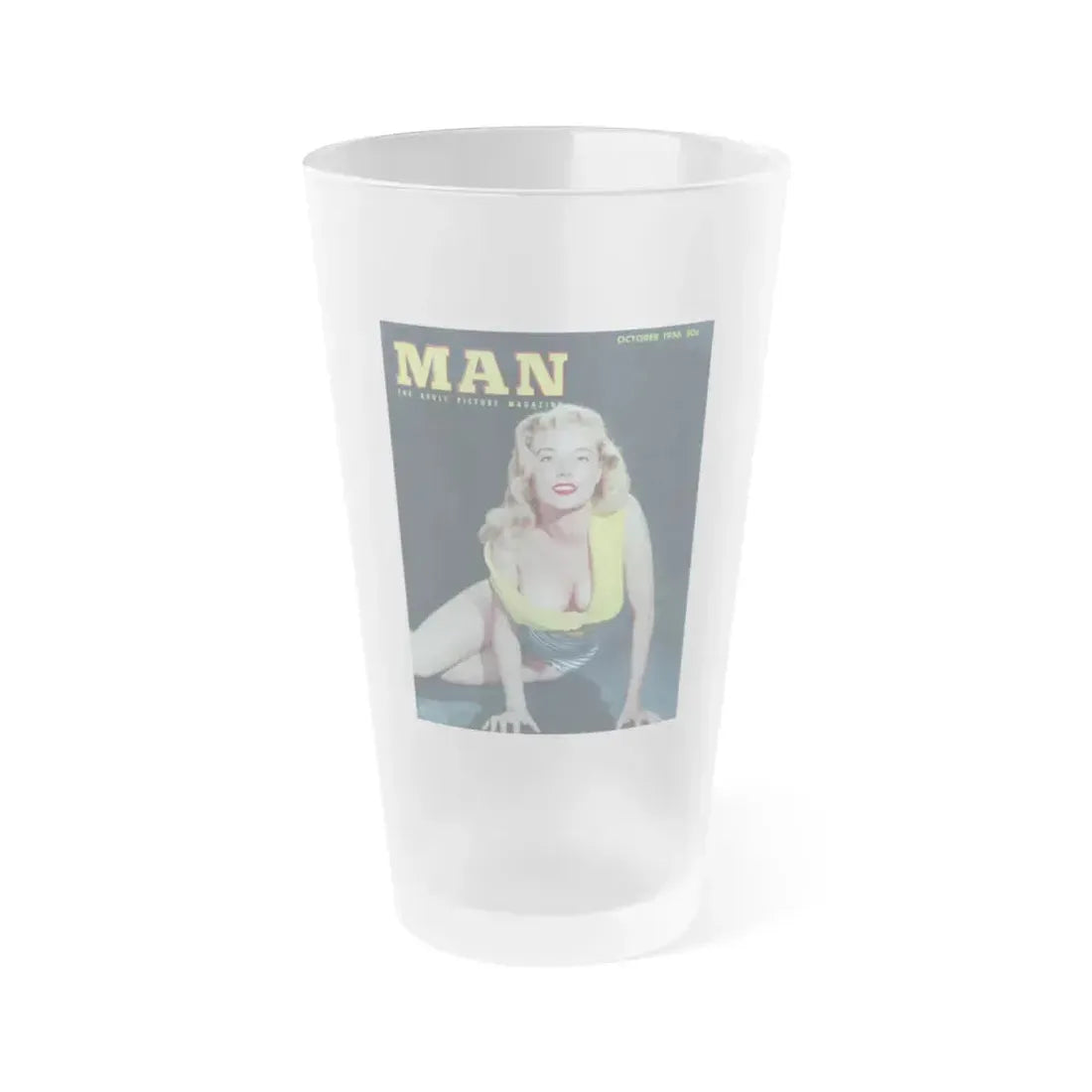 Betty Brosmer #209 - Mag. Cover (Vintage Female Icon) Frosted Pint Glass 16oz 16oz Frosted - Go Mug Yourself