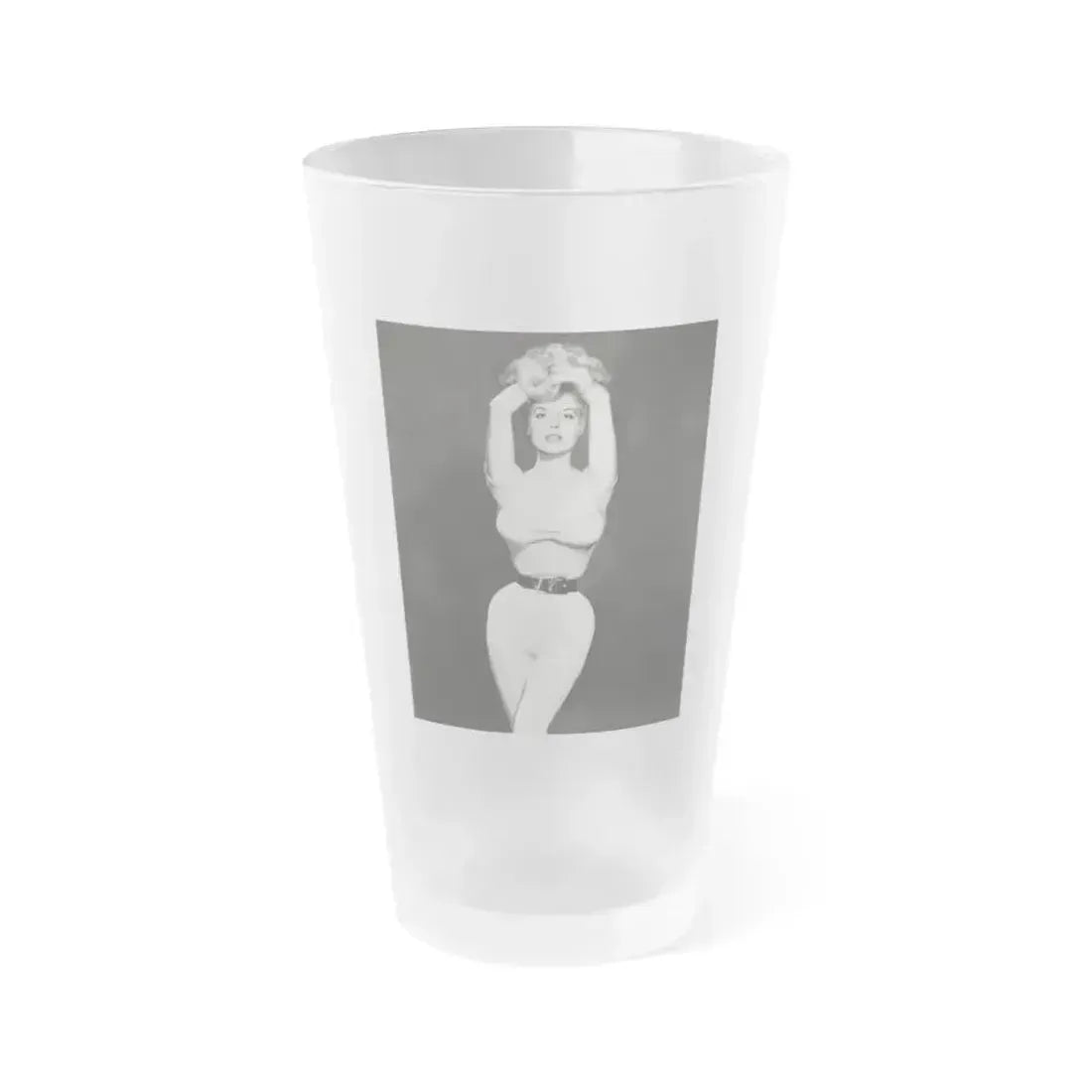 Betty Brosmer #210 (Vintage Female Icon) Frosted Pint Glass 16oz 16oz Frosted - Go Mug Yourself