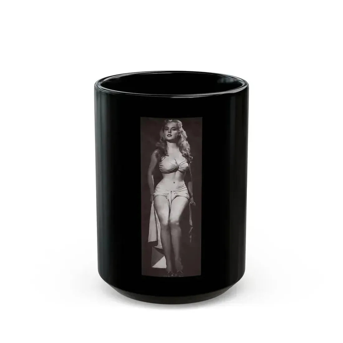 Betty Brosmer #211 (Vintage Female Icon) Black Coffee Mug 15oz - Go Mug Yourself