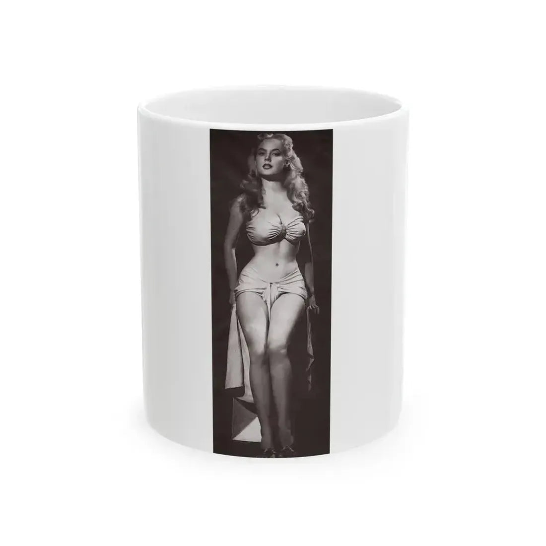 Betty Brosmer #211 (Vintage Female Icon) White Coffee Mug 11oz - Go Mug Yourself