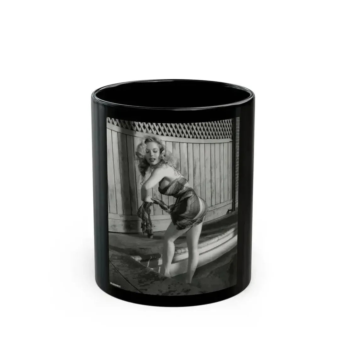 Betty Brosmer #219 (Vintage Female Icon) Black Coffee Mug 11oz - Go Mug Yourself