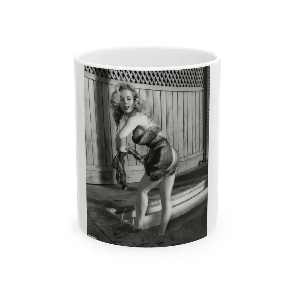 Betty Brosmer #219 (Vintage Female Icon) White Coffee Mug 11oz - Go Mug Yourself