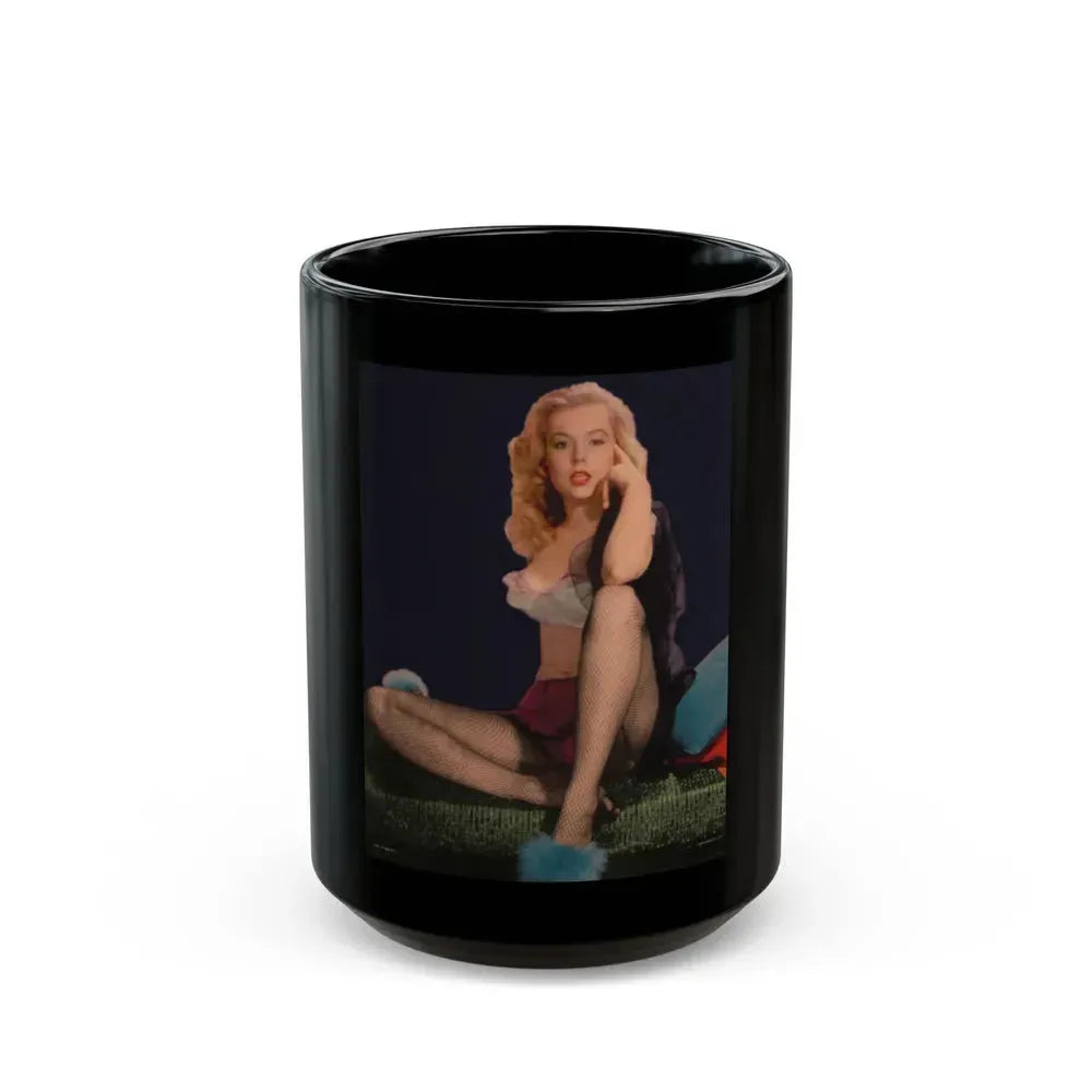 Betty Brosmer #221 (Vintage Female Icon) Black Coffee Mug 15oz - Go Mug Yourself