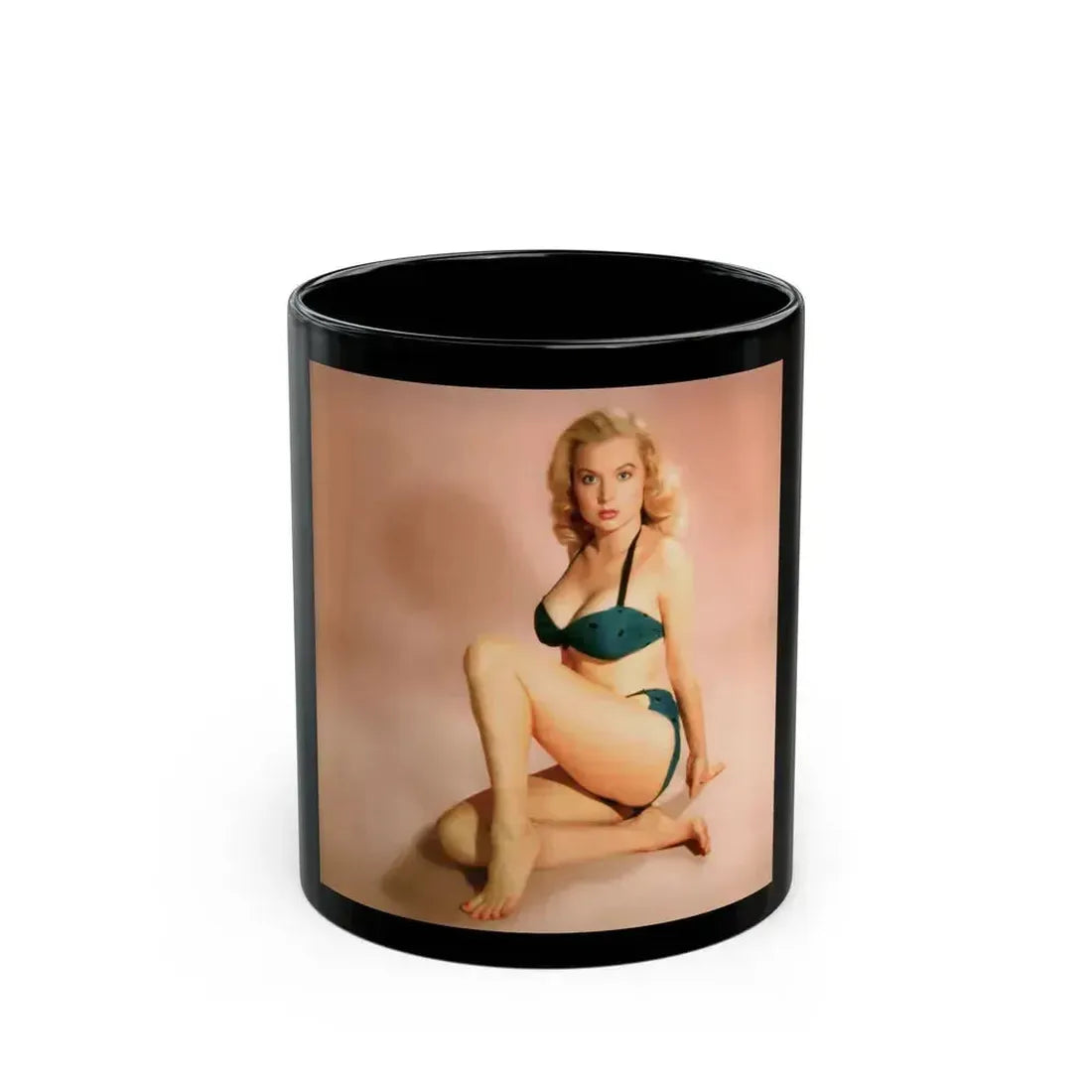 Betty Brosmer #224 (Vintage Female Icon) Black Coffee Mug 11oz - Go Mug Yourself