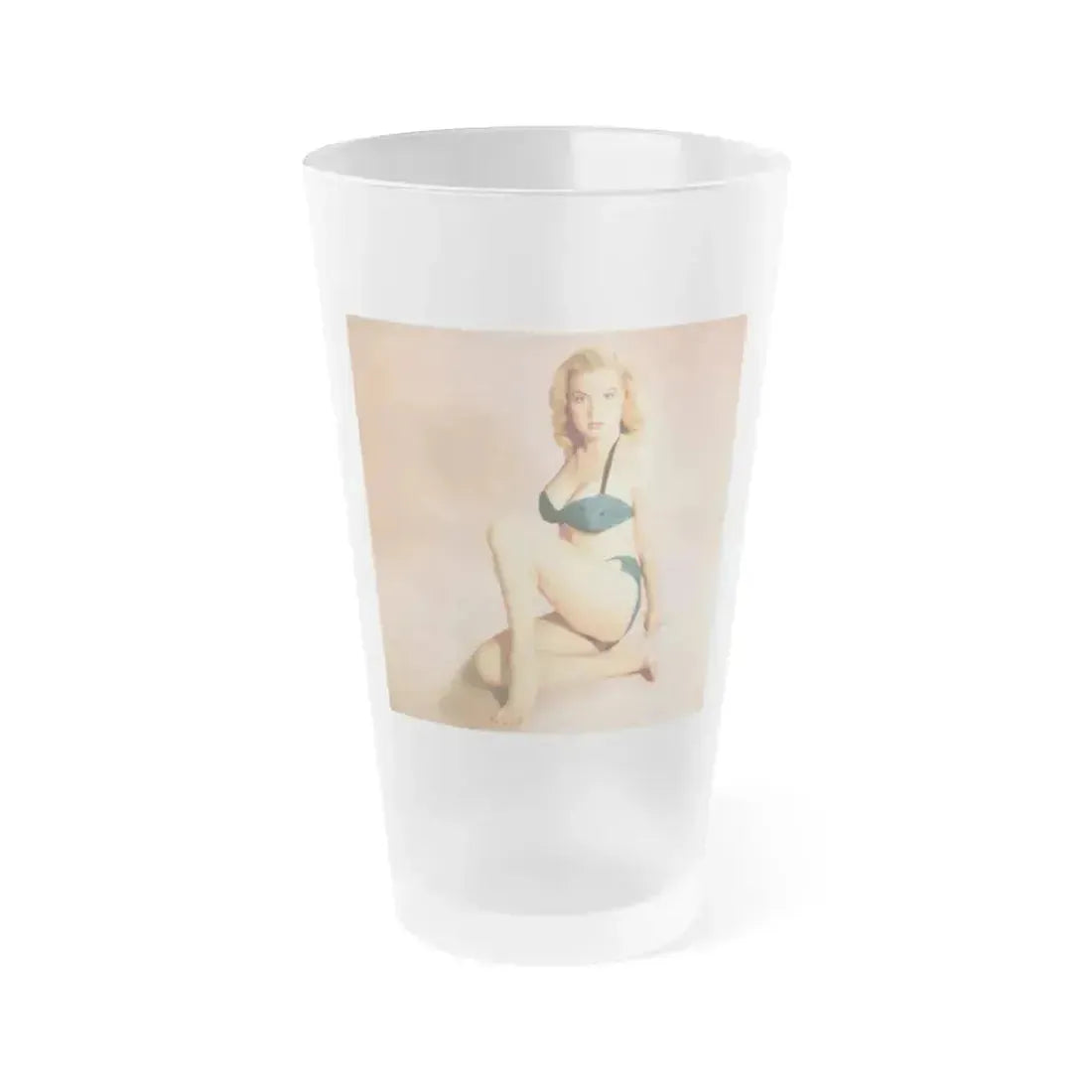 Betty Brosmer #224 (Vintage Female Icon) Frosted Pint Glass 16oz 16oz Frosted - Go Mug Yourself